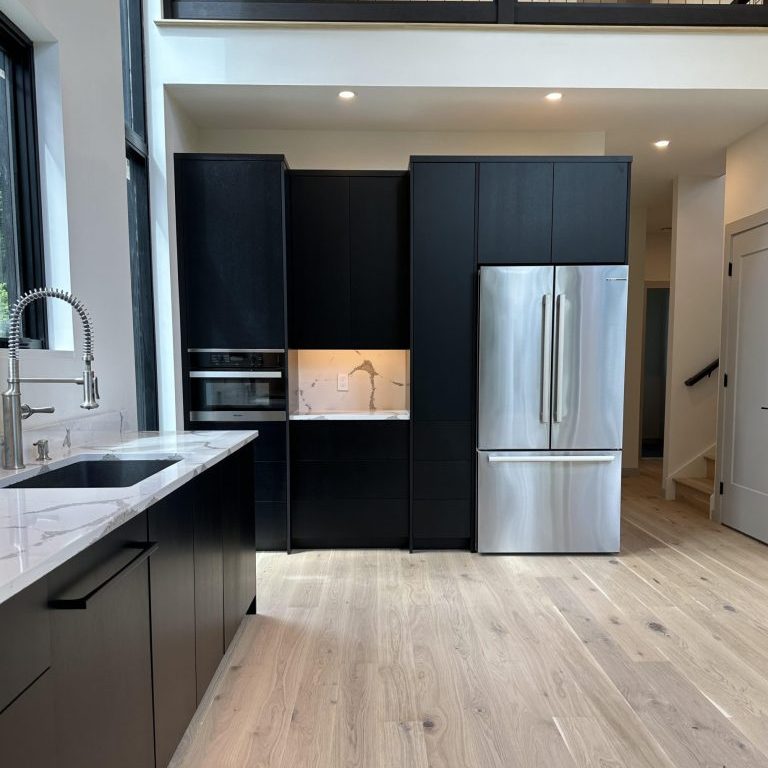 Black Modern Kitchen — kitchen in Stone Ridge, NY by Timber Design + Build
