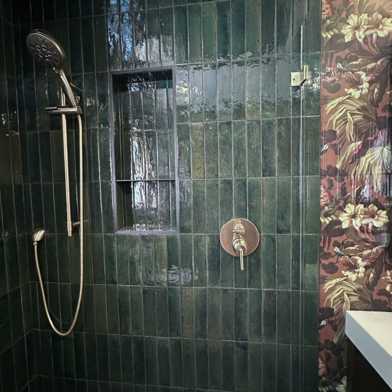 Walk In Shower — bathroom in Hudson Valley, NY by Timber Design + Build